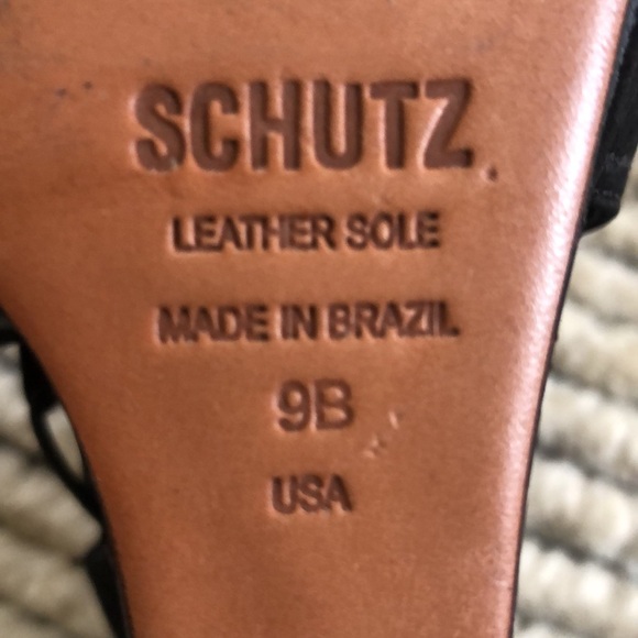 SHUTZ BLACK SUEDE 9 B WEDGE GORGEOUS SHOES WORN ONE EVENT . - Picture 4 of 5